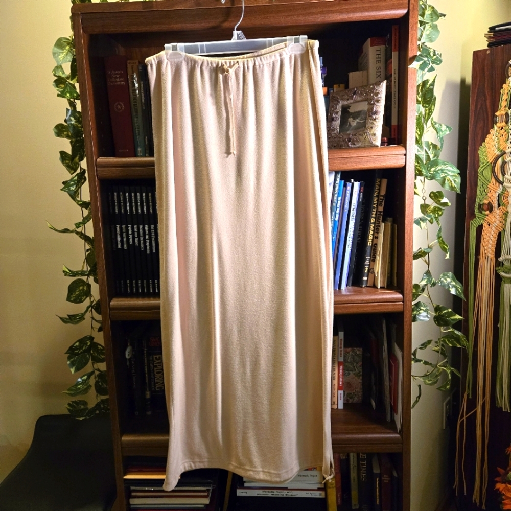 Vintage, Tan Jones of New York Maxi Skirt, Large, 100% Cotton